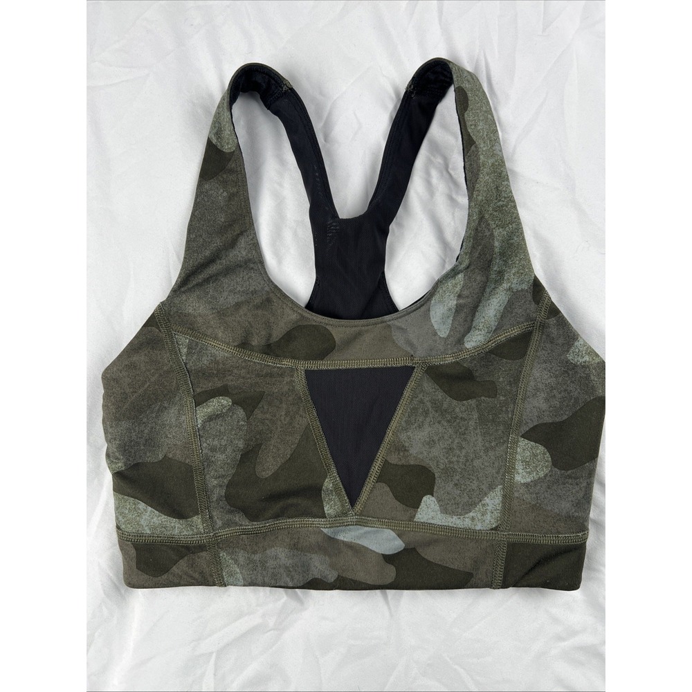 Small North Face Women's Olive Green And Black Cam Movement Sports Bra Size XS